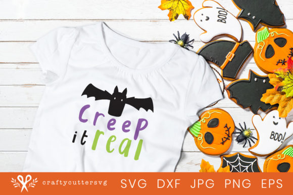 Creep It Real: Halloween Bat Quote Graphics for Crafts