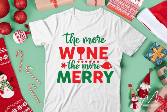 The More Wine the More Merry Svg: Graphics for Crafts & Small Business Branding