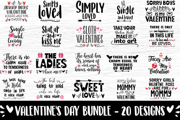 Valentine Bundle 20 Quote Sayings
